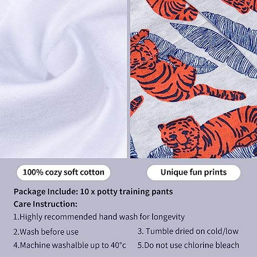 BIG ELEPHANT Potty Training Underwear, 100% Cotton Absorbent Unisex Toddler Pee Pants for Boys & Girls