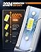 SEALIGHT H10 9145 LED Fog Light Bulbs or DRL, 600% Brightness 9040 9045 9140 Fog Lights LED Bulb for Car, 6500K Cool White Dual-row CSP Chips, 1:1 Mini Size, Pack of 2