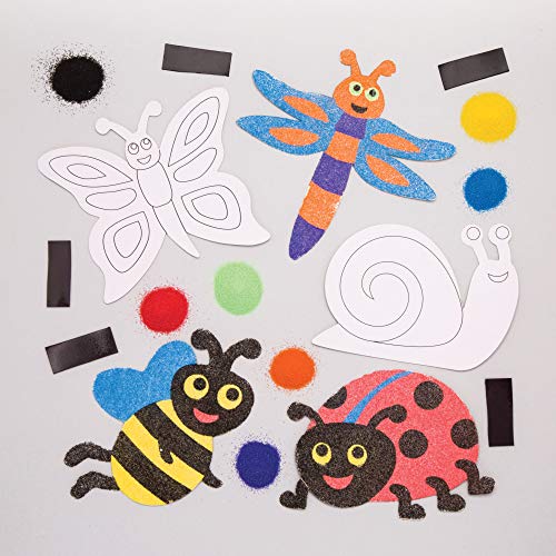 Baker Ross Imanes de insectos para decorar con arena (Paquete de 6) Manualidades de primavera para niños