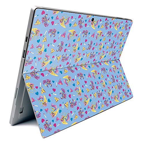 Image of MightySkins Carbon Fiber Skin for Microsoft Surface Pro 7 - Castle Unicorns | Textured Carbon Fiber Finish | Easy to Apply, Remove, and Change Styles | Made in The USA