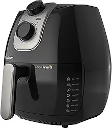 Fritadeira sem Óleo Multifuncional Cook Fryer 2,6 Litros 1250w 110v Preta