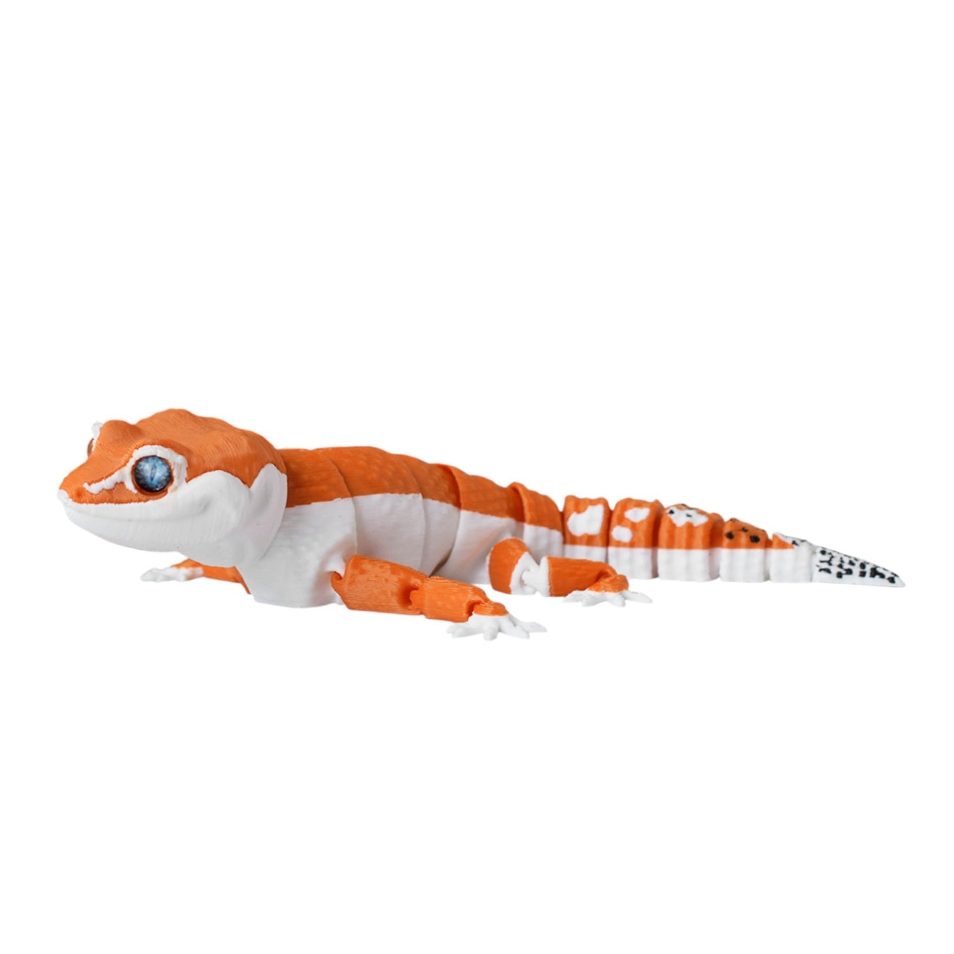 Casome One Color 3D Printed Leopard Gecko Figurine – Articulated Lizard Model With Movable Joints, Realistic Reptile Desk Decor & Collectible For Home, Office Or Reptile Lovers