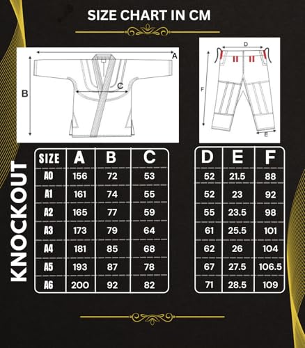 Knockout Fight Gear JIU JITSU Gi For Men, Bjj Gi Women Grappling Gi Ultra Light thumb #5