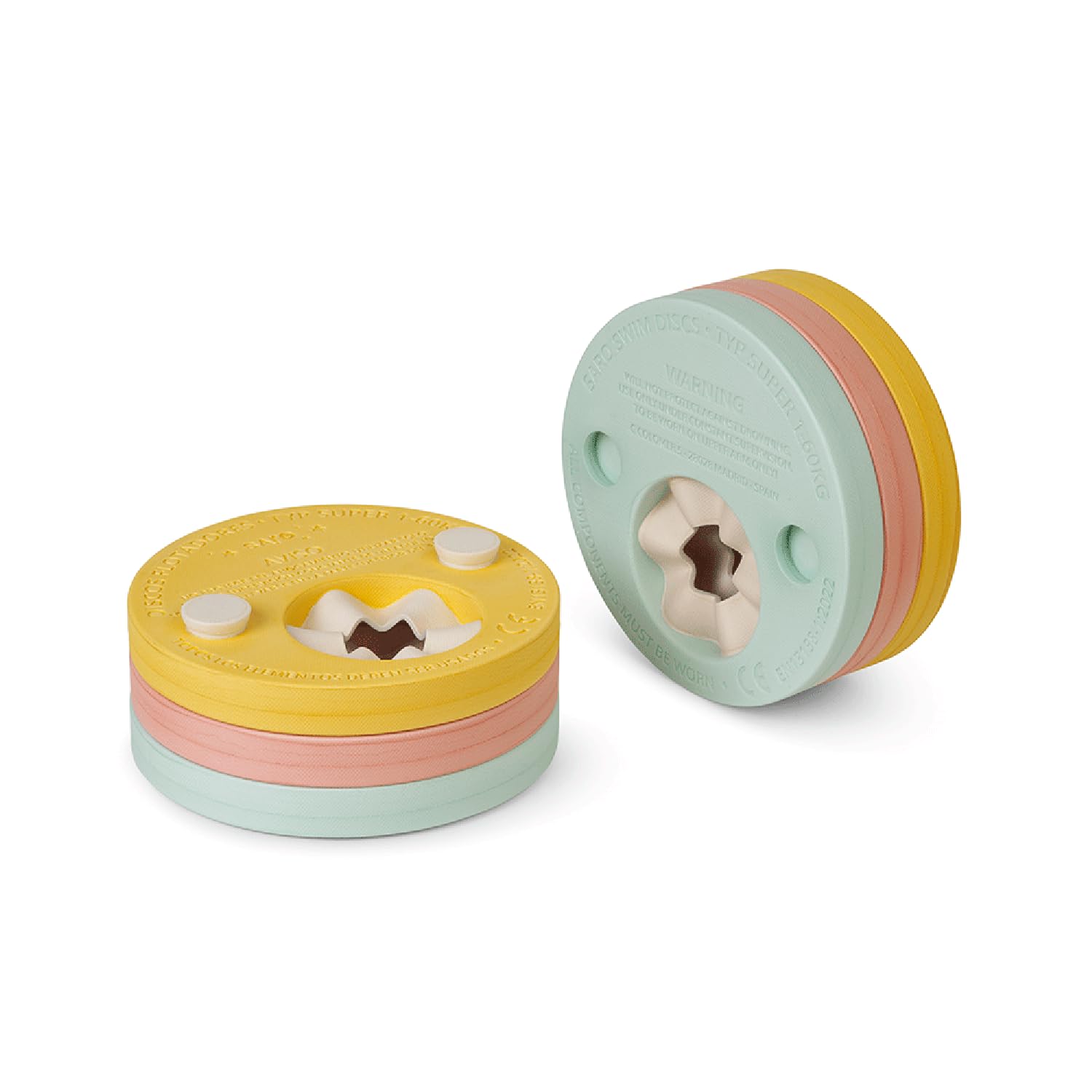 Saro -Manguitos de Aprendizaje Evolutivos -Discos de natación, Amarillo-Verde-Azul o Rosa, hasta 60Kg (Rosa)