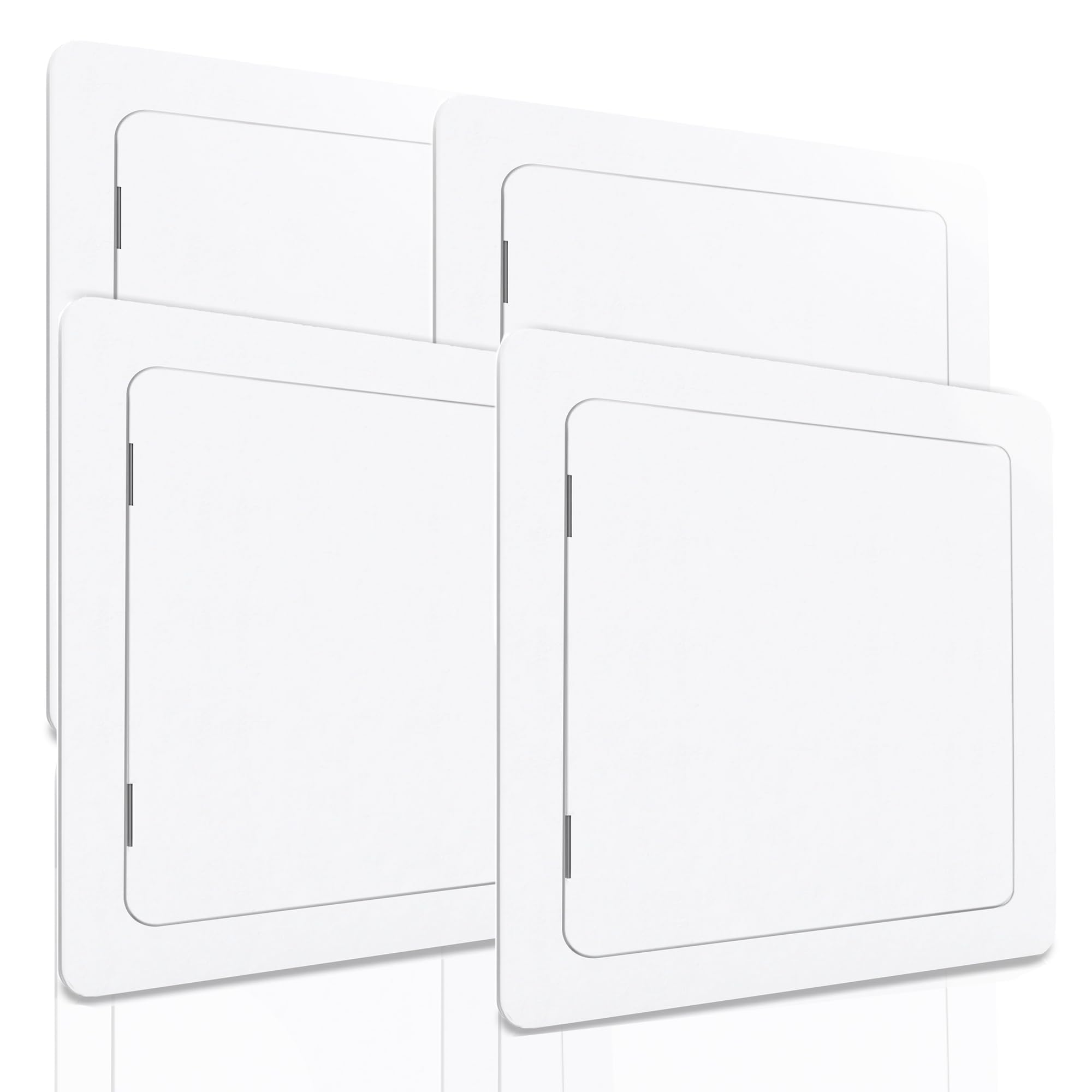Morvat Access Panel 12x12 Inch for Drywall & Ceiling with Door, Heavy-Duty Durable ABS Plastic & Easy Install Access Box, Wall Hole Cover Plate for Plumbing & Electrical Cables & Wiring, White, 4 Pack
