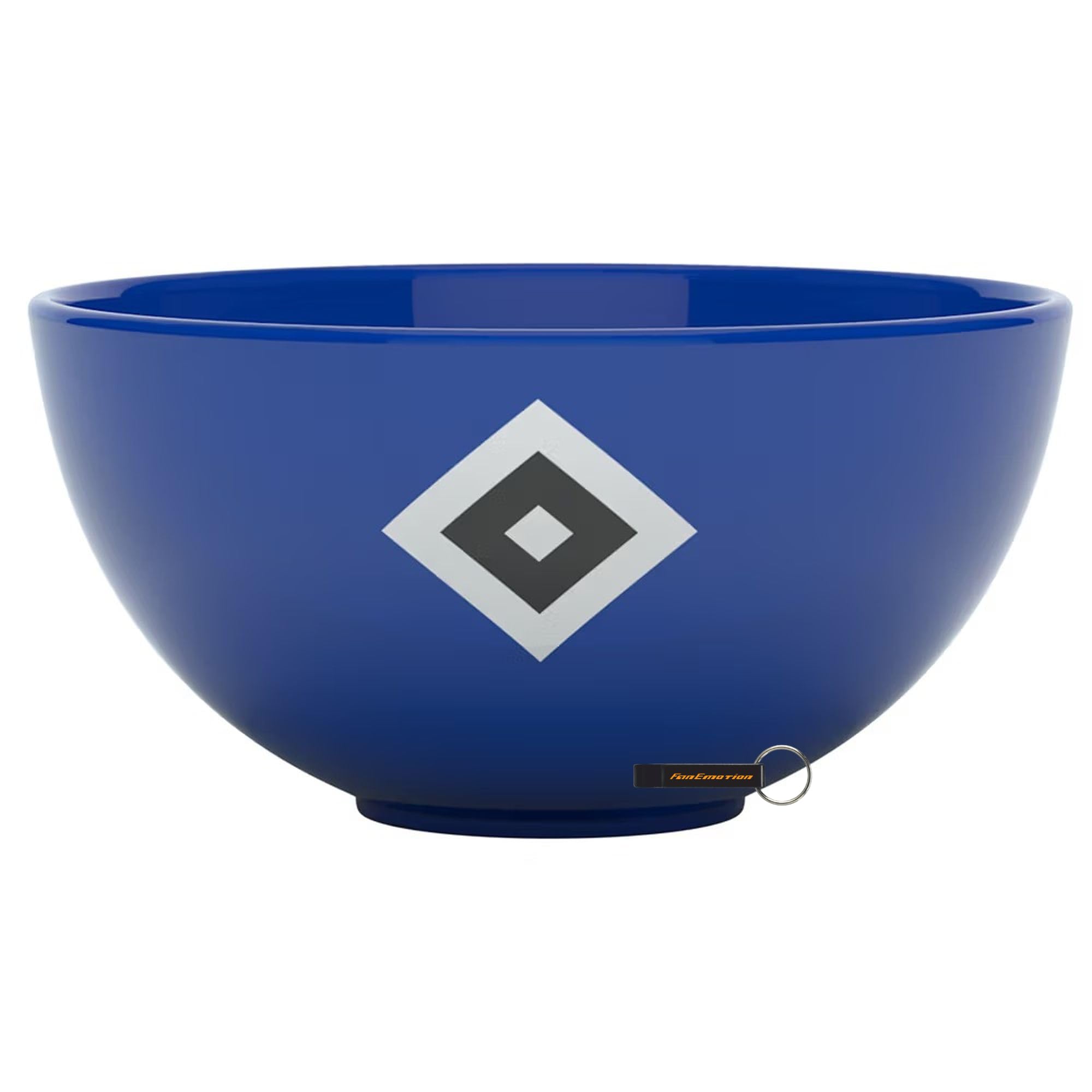 Hamburger SV HSV Müslischale Raute, Offizieller Fanartikel, Blaue Schale mit HSV-Raute-Logo vorne und hinten, 100% Keramik (Blau - Raute)