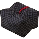 天然そばがら正座クッションLサイズ/市松/くろ