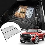 RefitEco Cargo Net for Tundra 2022 2023 2024 Interior Accessories Elastic Truck Bed Storage Net Rear Luggage Mesh Organizer