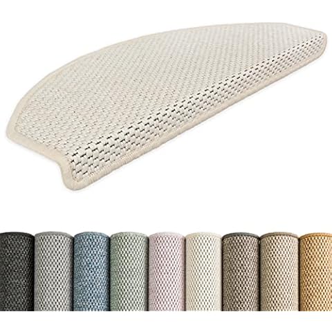 Kettelservice-Metzker Stufenmatten Göteborg kombinierbar mit Teppich Läufer Hellbeige Halbrund 15er Set Cover