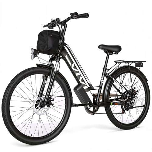 Vivi Electric Bike for Adults 1000W Peak Commuter Ebike, 26' Electric City Cruiser Bicycle 22MPH Ebikes for Adults with 48V Removable Battery, Up to 50 Miles, 7 Speed, SGS Certified to UL2849