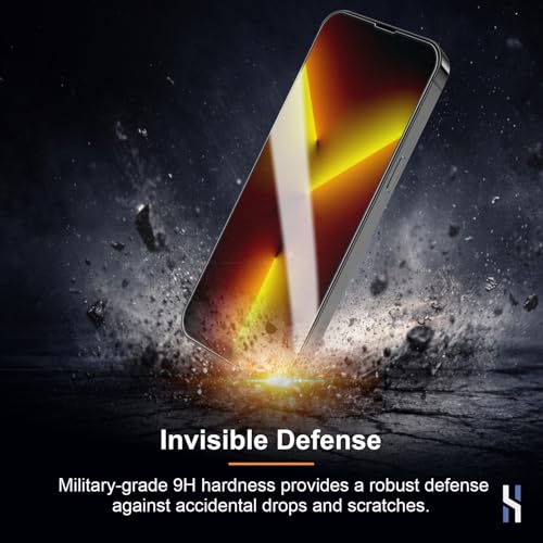 Image of Tempered Glass for iPhone 13 Pro Max | 14 Plus (6.7 Inch) Military Grade 9H Screen Guard, Anti-Scratch, Shatterproof, Edge-to-Edge Full Coverage - Black Border