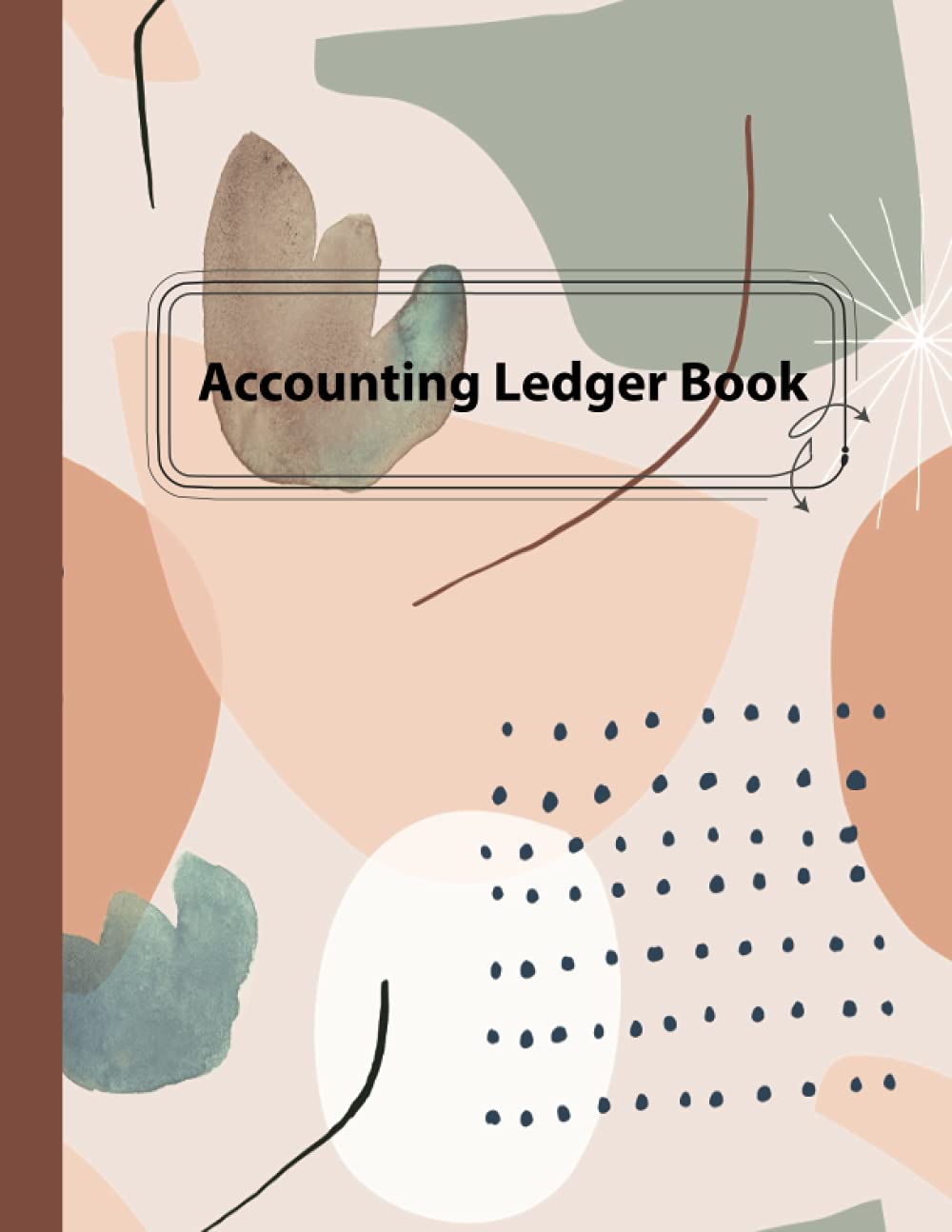 Accounting Ledger Book: Aesthetic Accounting Ledger for Bookkeeping and Small Business Income Expense Account Recorder & Tracker logbook, 120 Pages
