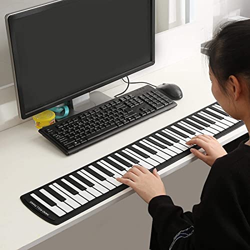 ciciglow Roll Up Piano, 61 Touches Clavier électronique Portable Hand Roll Piano Piano en Silicone Souple Clavier de Piano Flexible (C3 ~ C8) pour Les débutants/Enfants/passionnés de Musique - Les Beatles, Paul McCartney, John Lennon, RIngo Starr, George Harrison ciciglow Roll Up Piano, 61 Touches Clavier électronique Portable Hand Roll Piano Piano en Silicone Souple Clavier de Piano Flexible (C3 ~ C8) pour Les débutants/Enfants/passionnés de Musique – Image 7