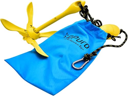 QPURO Kit de anclaje marino - anclaje de agarre de 3.5 libras, ancla de kayak, ancla plegable, ideal para pesca en kayak, tablas de remo (SUP), PWC, QPURO Kit de anclaje marino - anclaje de agarre de 3.5 libras, ancla de kayak, ancla plegable, ideal para pesca en kayak, tablas de remo (SUP), PWC,