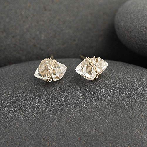 Herkimer Diamond Stud Earrings In 14K Gold Fill For Women By Lotus Stone Jewelry (Gold-Filled) #TOP1