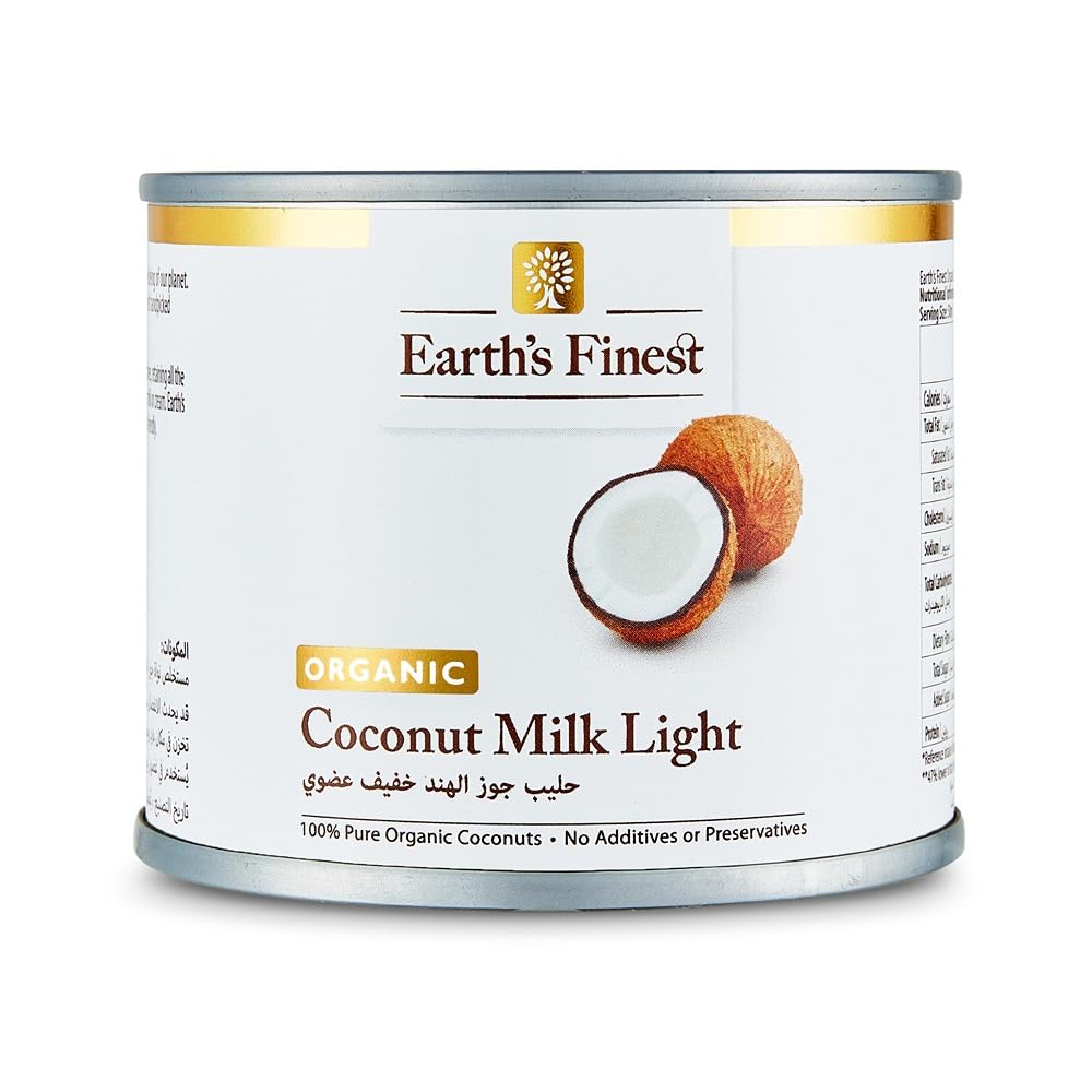 Earth's Finest, Organic Coconut Milk Light, 200 ml