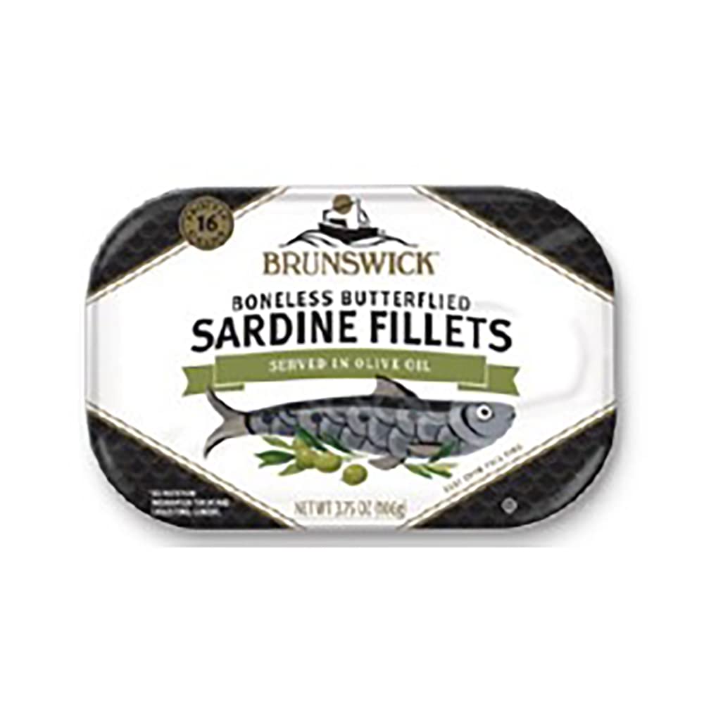 Buy Brunswick Sardines in Olive Oil, 3.75 oz Can (Pack of 12) Wild