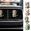 4 Pieces Cat Air Freshener Car Vent, Cartoon Cat Shape Car Diffuser Vent Clip, Sea Smell Air Freshener Aromatherapy Diffuser, Automotive Interior #4