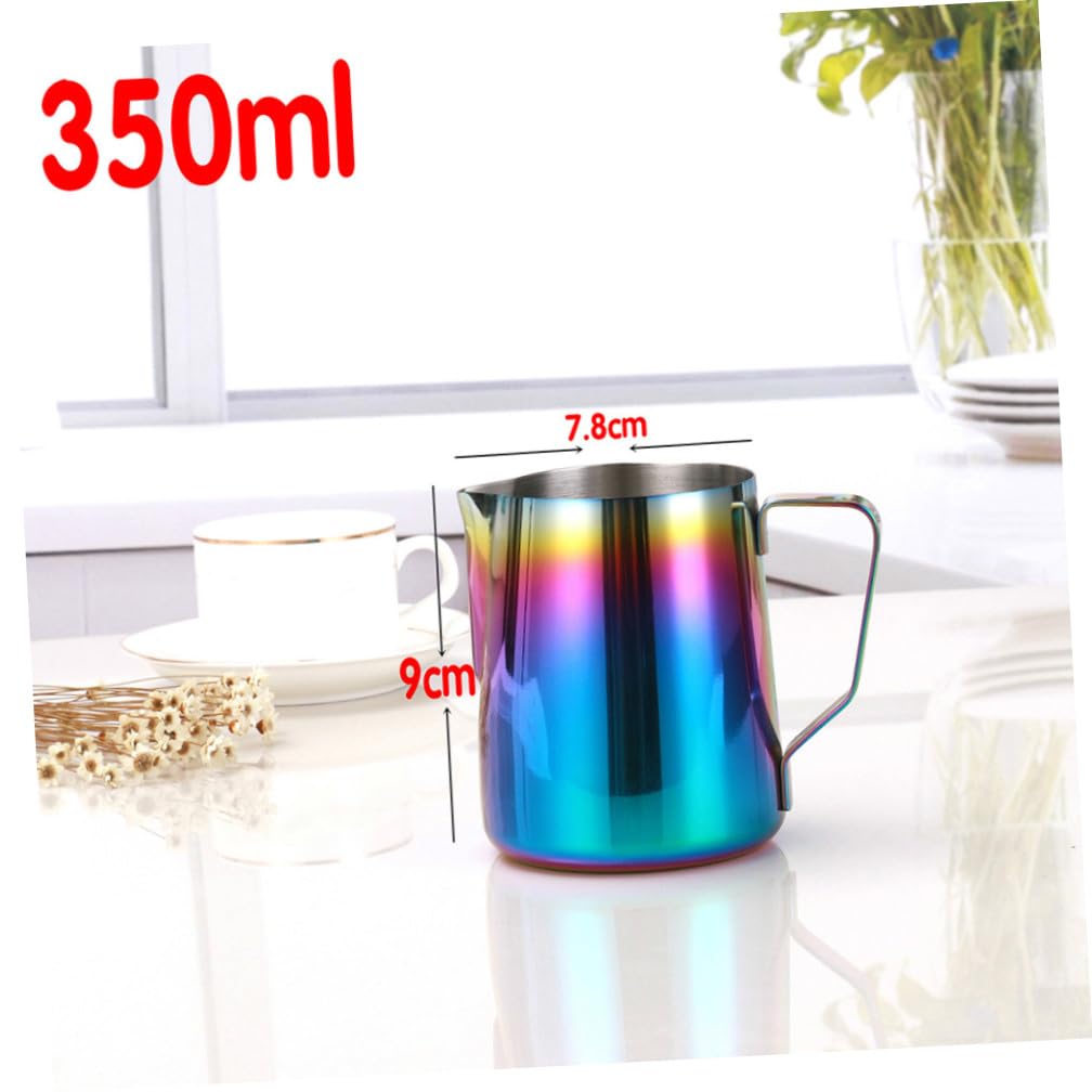 2piezas Taza Medidora Para Espumar Leche Tazas y Acero Inoxidable Coloridas