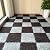 12pcs Carpet Squares Puzzle Floor Mat, Plush Interlocking Carpet Tiles, Anti Slip EVA Foam Jigsaw Floor Tiles, Build A Safe Area for Bedroom Playroom (Grey+Black)