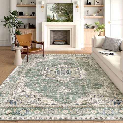 Tapete LUXRUG Lavable 8x10 Verde Boho Oriental miniatura 1