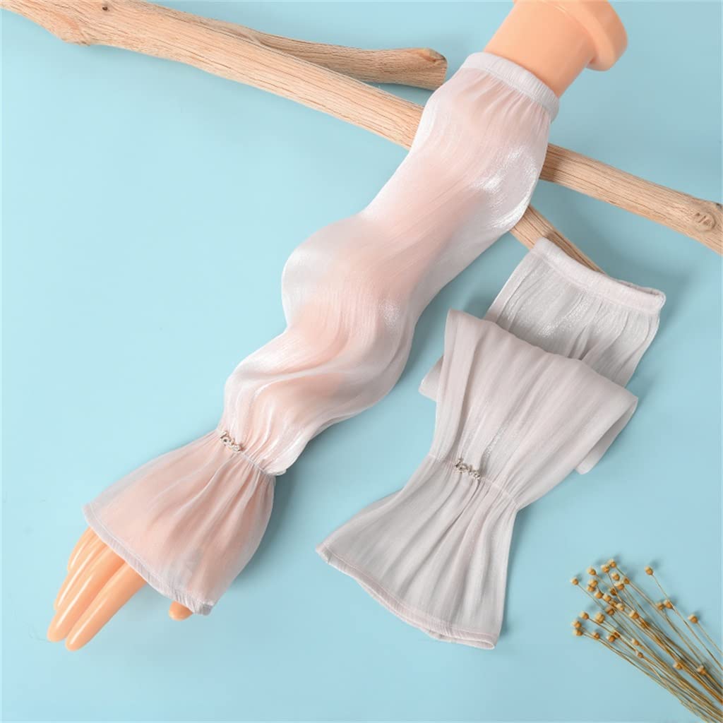 EYHLKM Mangas de Seda de Hielo Mangas Sueltas para Mujer Mangas de Hielo para Conducir Guantes Mangas Mangas de Mano de Verano para Mujer