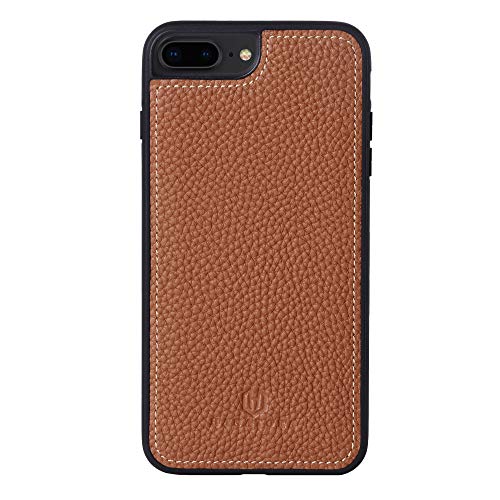 iPhone 8 Plus/iPhone 7 Plus 本革ケース シュリンクカーフレザー 耐衝撃 ハンドメイド ギフト おしゃれ シンプル 大人可愛い メンズ レディース スマホケース 茶色 ブラウン キャメル SPG-8P-Camel
