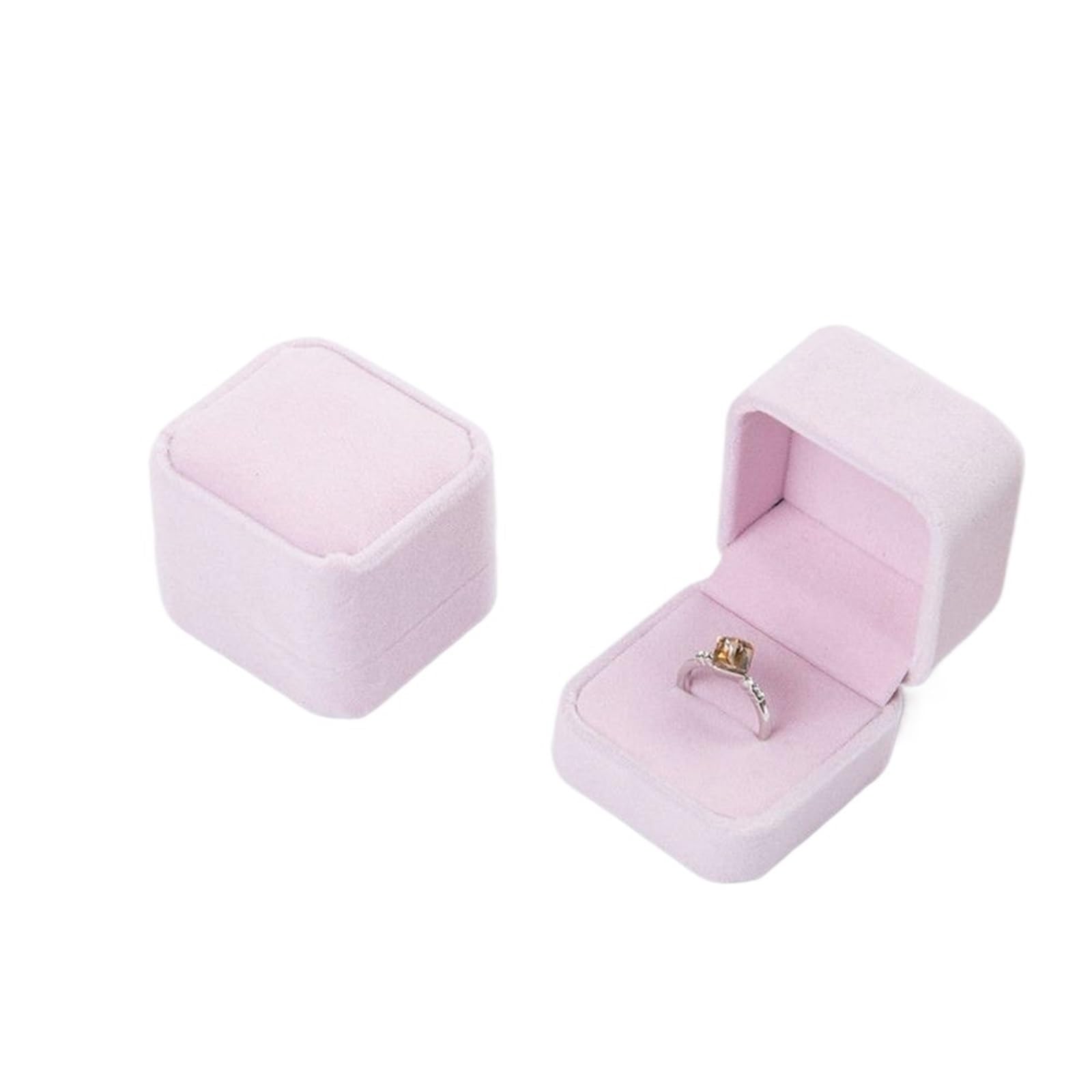 Ring Box Engagement Ring Boxearring Box Small Jewellery Organiser Boxes For(Purple)