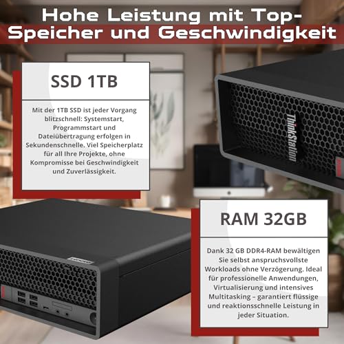 Lenovo PC komplett Büro Professional i7 10700 bis zu 4,80 GHz -32 GB RAM 1 Tera SSD - USB-c -Renoviert Doking Station 10 in 1 Win 11 Pro Office 2024 Pro Garantie 36 Monate – Bild 4
