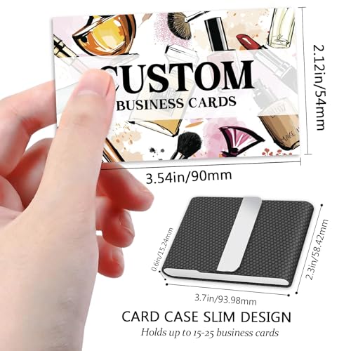 Custom Business Cards, Customizable Logo/Text/QR Code Double-Sided Printable 300gsm Waterproof Matte Paper for Beauty Store, Nail Salon - Thumbnail 4