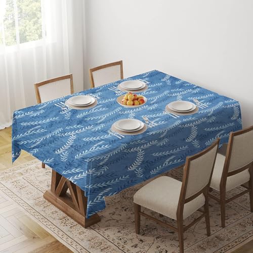 Image of Amazon Brand - Umi Super Soft Brushed Microfiber Cotton Dining Table Cloth, Printed Rectangular 6 Seater Table Cover 60X90(Inches), (Metalic, 6 to 8 Seater)