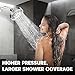 HOPOPRO Upgraded 9 Settings High Pressure Shower Head, NBC News Recommended Brand Fixed Showerhead Adjustable Bathroom Showerhead Multi-functional Rainfall Showerhead for Low Water Flow (Chrome)