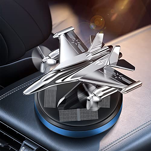 Image of Warplane Car Air Freshener | Rotating Solar Car Freshener, Airplane Car Perfume, Propeller Design, Long-Lasting Fragrance