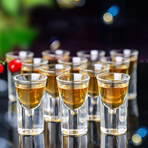 Supwinnet Shot Glasses Set 24Pcs 0.5Oz/15Ml Mini Shot Glasses With Tray Holder Organizer Thick Base Clear Glass Cups Glassware For Party Club Bar Spirit Tasting Tool Set Of 24 #TOP4