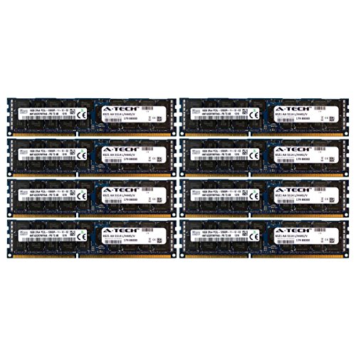 A-Tech Hynix 128GB Lbg 8X 16GB PC3-12800 1.35V Dell PowerEdge M710hd M820 M915 A3721494 R410 R420 R515 A3721500 R520 R610 R620 A