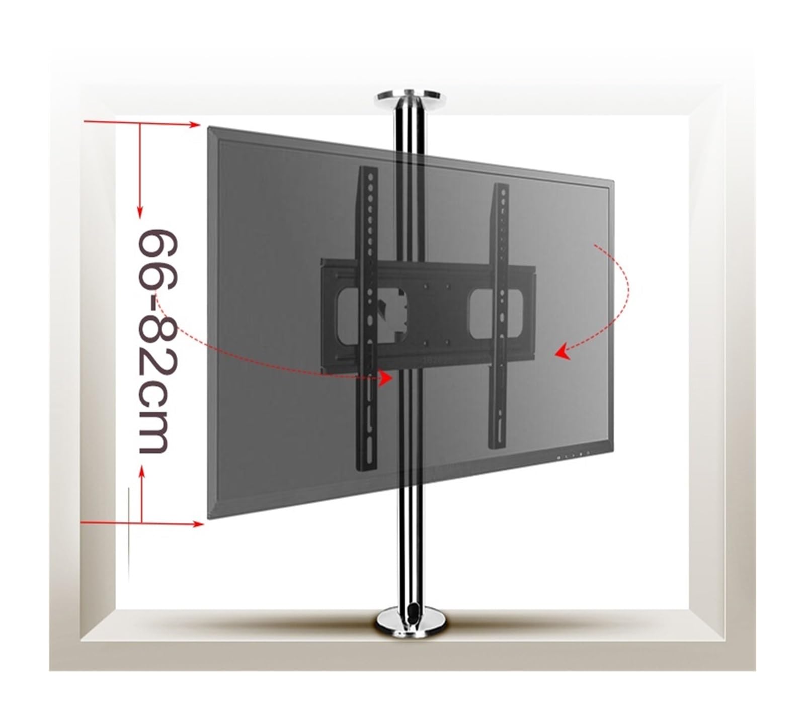 Soporte de TV Ajustable de Acero Inoxidable BG11-M para televisores LCD de 23 a 55 Pulgadas, Soporte de Montaje en Pared, Altura Ajustable de 26 a 32 Pulgadas para una fácil instalación y colocación