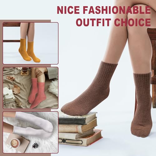 Cotton Crew Socks for Women, Thin Ankle Tube Socks for Dress Trouser Clothes3