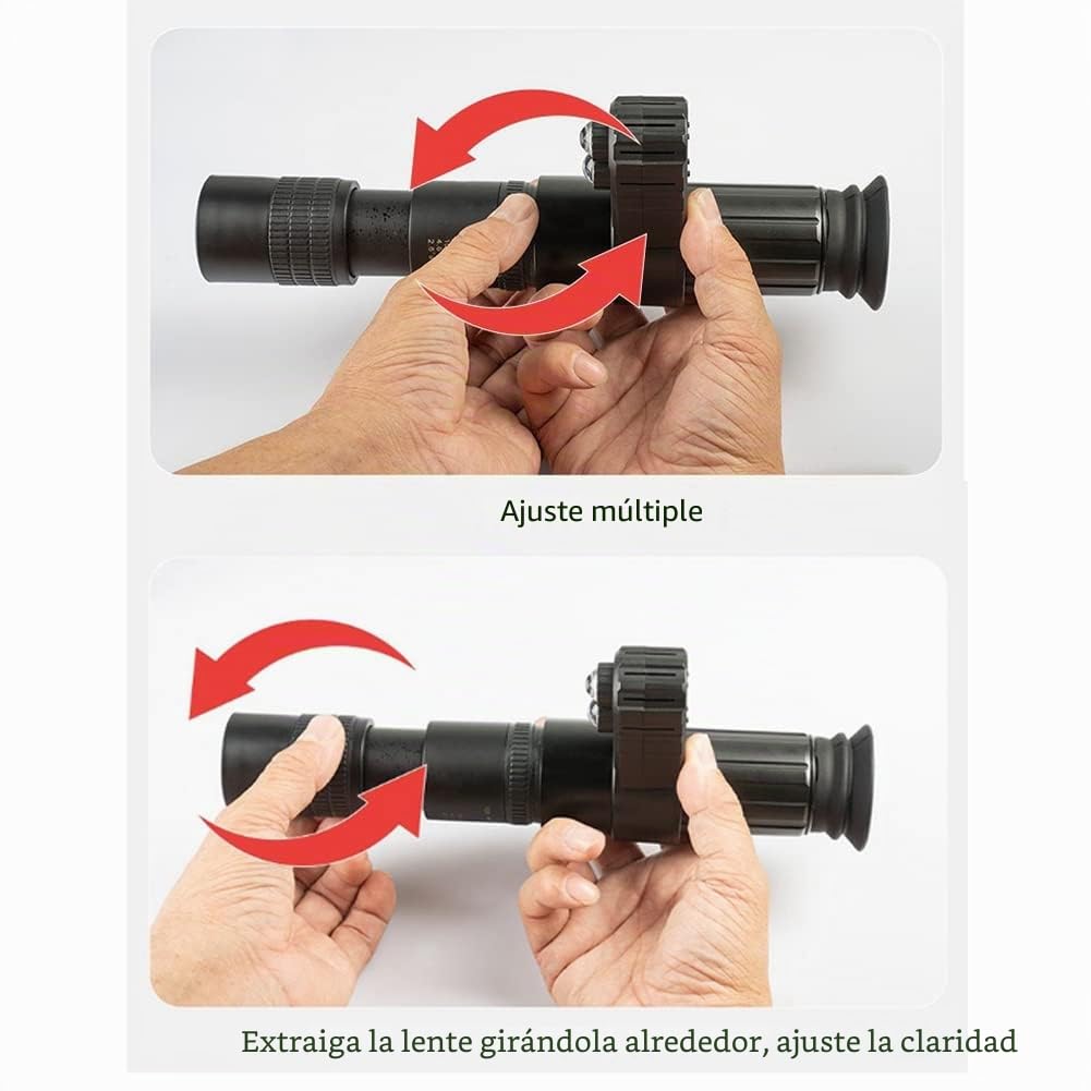 1 dispositivo digital de visión , telescopio infrarrojo para caza, uso diurno nocturno, visión , 500 m, negro completo