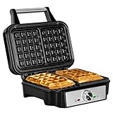 Photo Gallery zeegma gofree chef macchina per waffel potenza elevata 1200 w per waffel belgi, doppio rivestimento antiaderente, regolazione temperatura, spia pronto all uso, waffel spessi piastre profonde Photo Gallery zeegma gofree chef macchina per waffel potenza elevata 1200 w per waffel belgi, doppio rivestimento antiaderente, regolazione temperatura, spia pronto all uso, waffel spessi piastre profonde