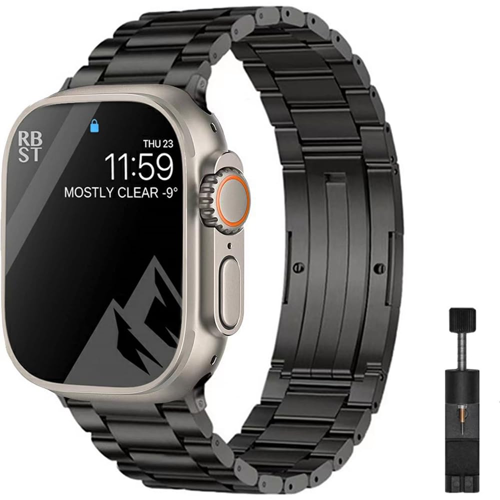 Amazon.co.jp: for Apple watch バンド チタン製互换ベルト