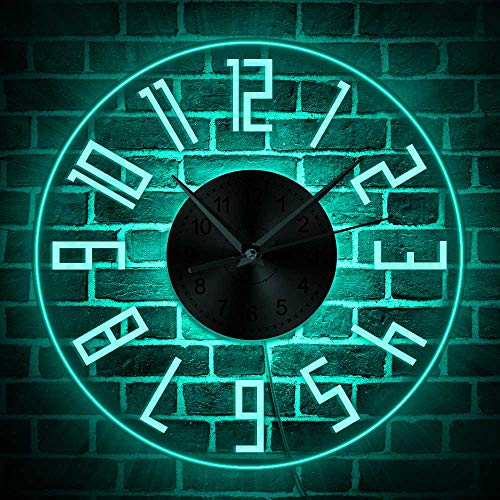 Reloj digital moderno con números grandes y luz LED miniatura 5