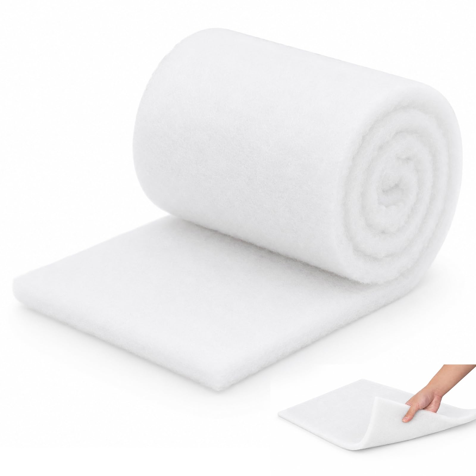 Svalor Aquarium Filter Sponge Pad, White Foam, 100x12x3cm, Fish Tank