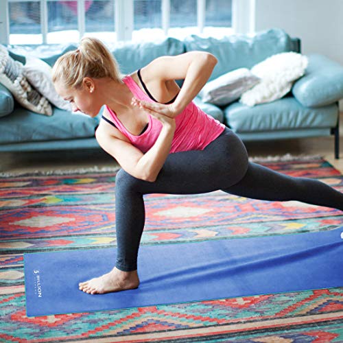 5BILLION FITNESS Yoga Towel Mat 24x72" Carry Bag (Blue) - Image 3
