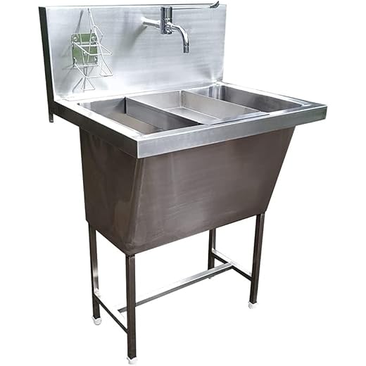 One Bay Manual Elbow Scrub Station 750mm