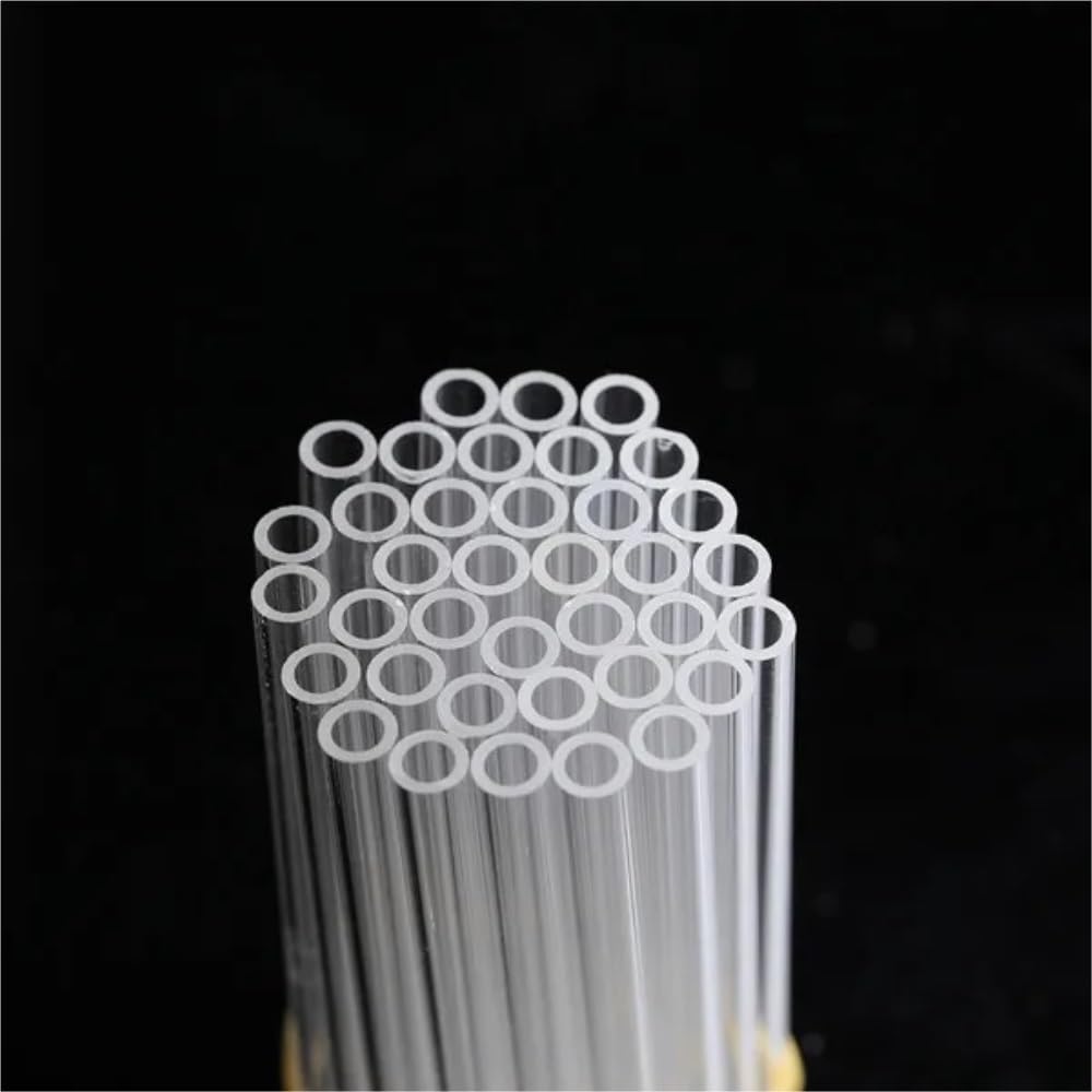1Ud Tubo Vidrio Cuarzo Resistente Temp 3Mm/4Mm Para Laboratorio E Industria | Tubo de vidrio transparente(50mmx4mmx500mm)