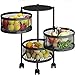 Scaffale per verdure, girevole, scaffale girevole da cucina, cestino per frutta Ventilato a strati in pavimento con ruote per bagno e salotto (3F)