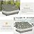 Aacabo Outdoor Sofa Cover,Patio Loveseat Cover,3-Seater Bench Cover,Waterproof Heavy Duty Patio Furniture Covers,79" W x 38" D x 35" H Inches Grey Green