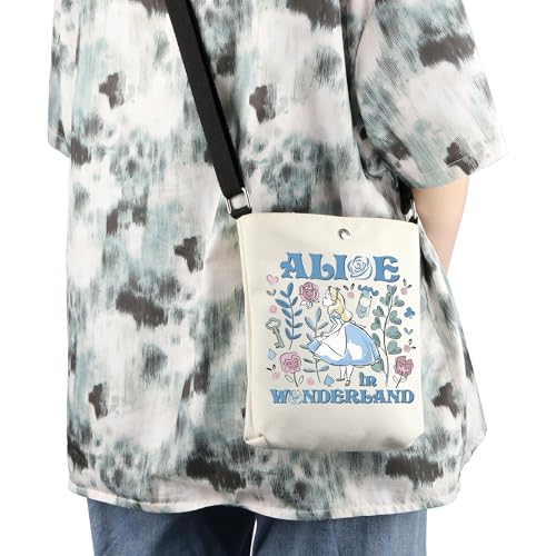 WCGXKO Alice Inspired Crossbody Bag Fairy Story Fans Gift for Alice Lover3