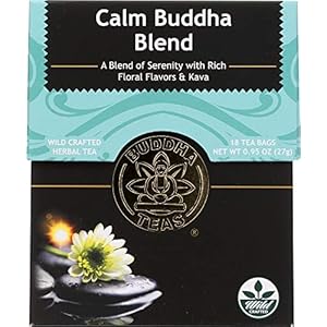 Buddha Teas Organic Calm Buddha Blend – OU Kosher, USDA Organic, CCOF Organic, 18 Bleach-Free Tea Bag