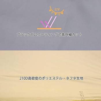 JIYUNII タープ 防水タープ 日除けシェード 3000ｍｍ耐水圧 キャンプ Amazon | JIYUNII タープ 防水タープ 日除けシェード 3000mm耐
